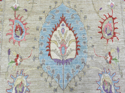 Peshawar Oushak hand-knotted wool rug in Beige, 10' x 13'10", SKU O072929 (view 8)