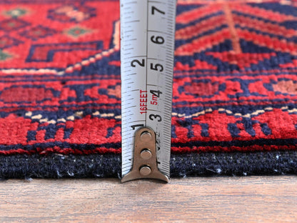 Tribal & Geometric hand-knotted wool rug in Red, 3'3" x 5'1" — SKU O0729 (view 6)