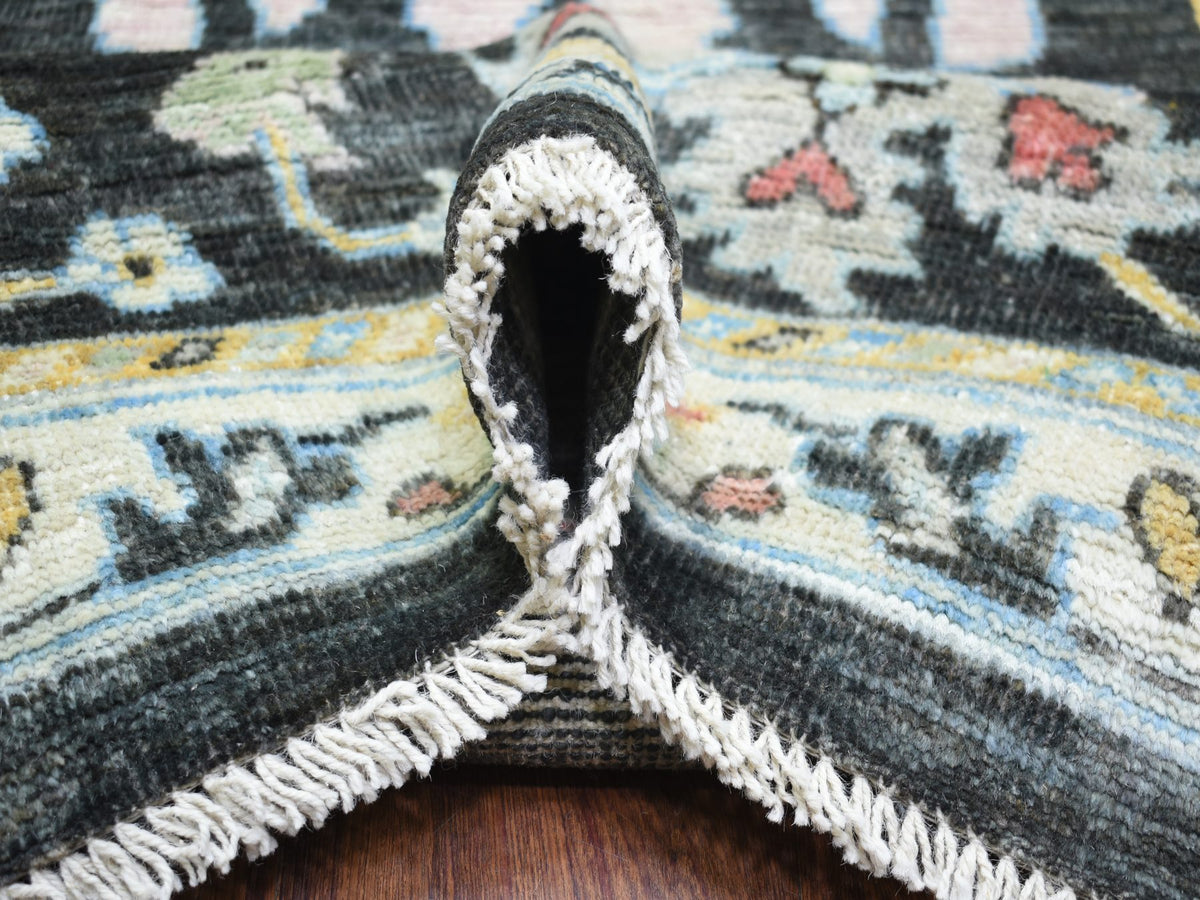 Oushak Oushak hand-knotted wool rug in Black, 11'9" x 17'7" — SKU O073022 (view 5)