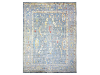 Oushak Oushak hand-knotted wool rug in Gray, 12' x 16' — SKU O073024
