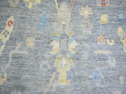 Oushak Oushak hand-knotted wool rug in Gray, 12' x 16' — SKU O073024 (view 8)
