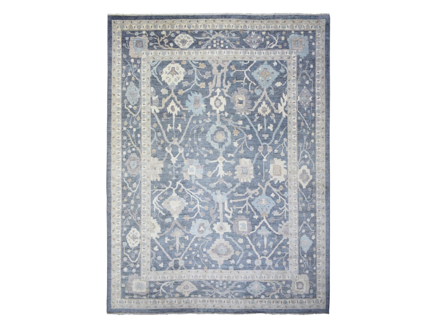 Oushak Oushak hand-knotted wool rug in Gray, 11'9" x 15'7" — SKU O073027
