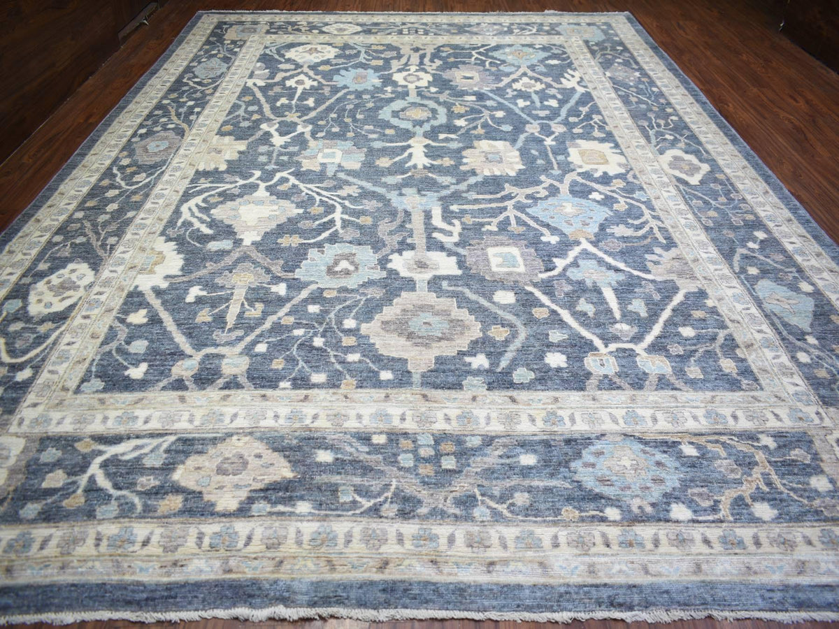 Oushak Oushak hand-knotted wool rug in Gray, 11'9" x 15'7" — SKU O073027 (view 2)