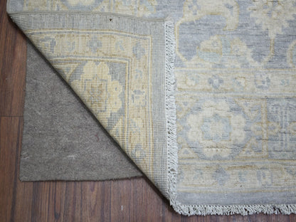 Grey 7'10" x 9'7" Oushak And Peshawar Hand knotted Wool Rug - Sku: O073035