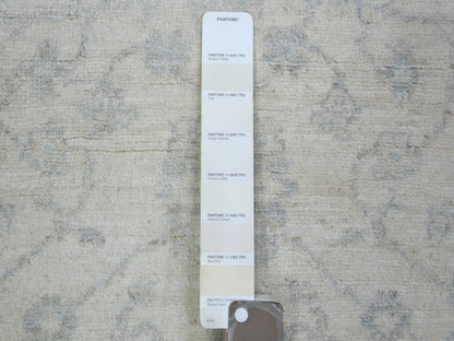 Peshawar Oushak hand-knotted wool rug in Ivory & Gray, 3' x 4'9" — SKU O073041 (view 3)