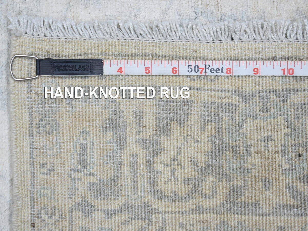 Peshawar Oushak hand-knotted wool rug in Ivory & Gray, 3' x 4'9" — SKU O073041 (view 6)