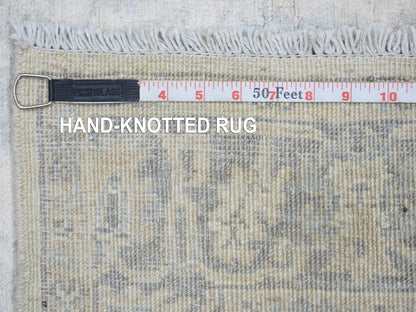 Peshawar Oushak hand-knotted wool rug in Ivory & Gray, 3' x 4'9" — SKU O073041 (view 6)