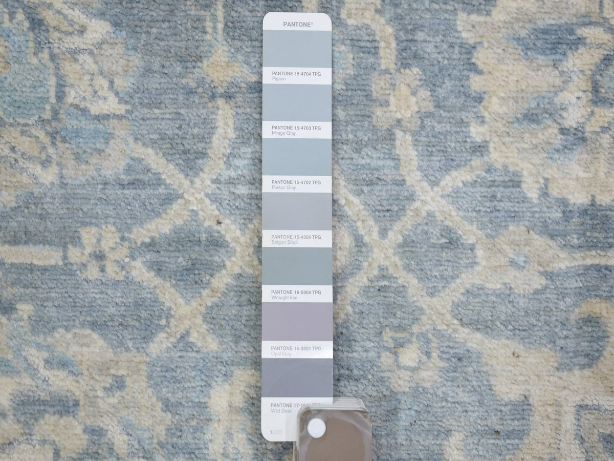 Mahal Oushak hand-knotted wool rug in Gray, 8'2" x 9'8" — SKU O073052 (view 7)