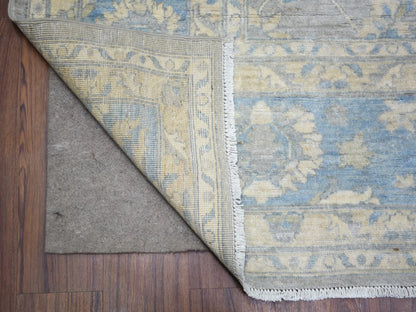 Mahal Oushak hand-knotted wool rug in Gray & Blue, 8' x 10' — SKU O073053 (view 4)