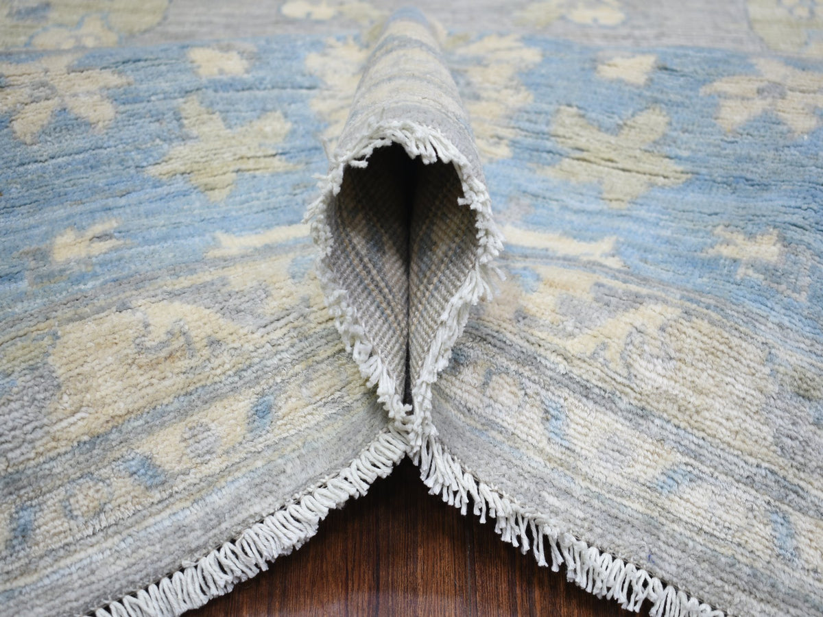 Mahal Oushak hand-knotted wool rug in Gray & Blue, 8' x 10' — SKU O073053 (view 5)