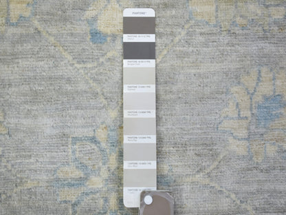Mahal Oushak hand-knotted wool rug in Gray & Blue, 8' x 10' — SKU O073053 (view 7)