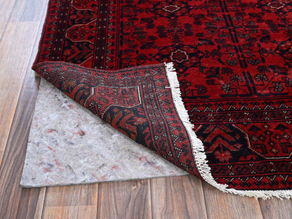 Red 3'5" x 4'10" Tribal Hand knotted Wool Rug - Sku: O0730