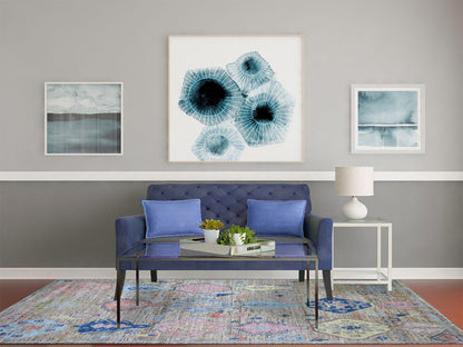 Grey 6'1" x 9'0" Tribal & Geometric Hand knotted Wool Rug - Sku: O073101