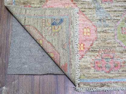 Grey 6'1" x 9'0" Tribal & Geometric Hand knotted Wool Rug - Sku: O073101