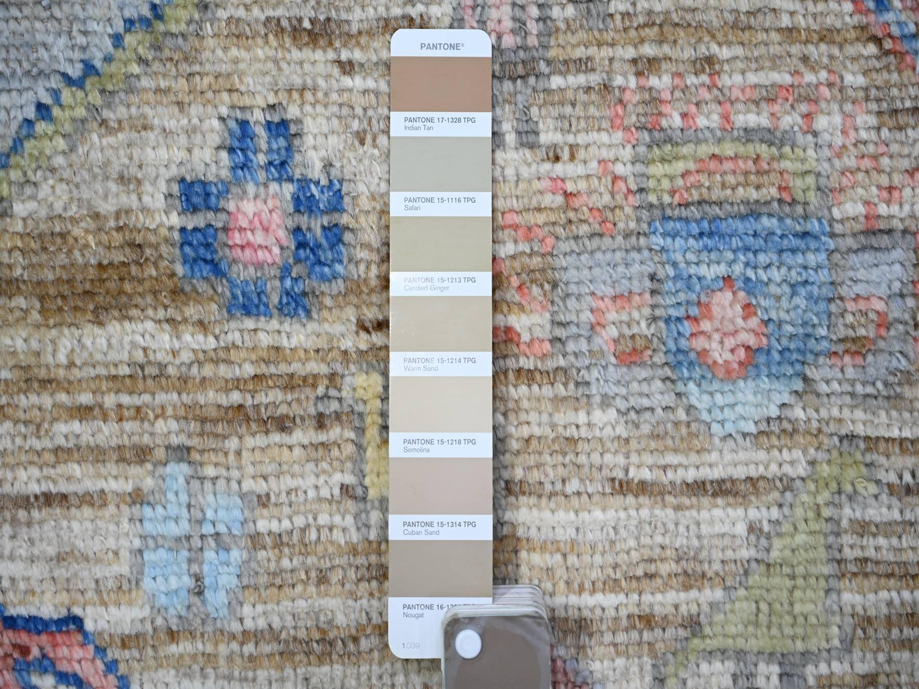 Tribal & Geometric hand-knotted wool rug in Gray, 6'1" x 9' — SKU O073101 (view 4)