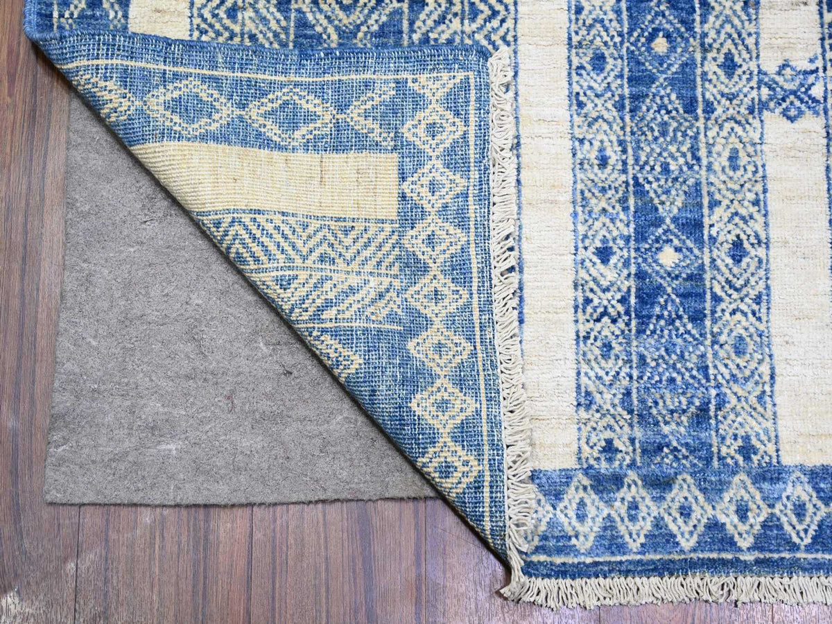 Peshawar Oushak hand-knotted wool rug in Blue, 6'2" x 8'8" — SKU O073105 (view 2)
