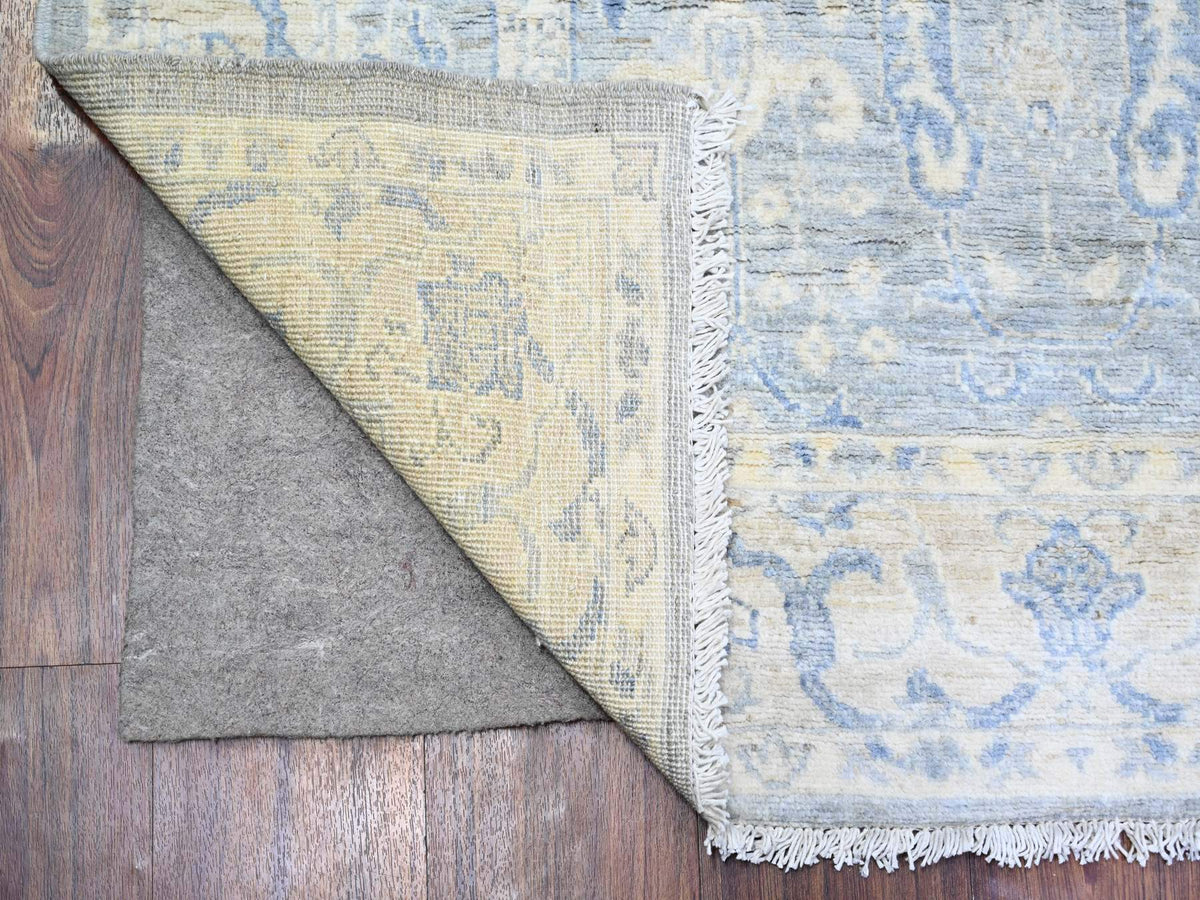 Peshawar Oushak hand-knotted wool rug in Gray & Ivory, 4' x 5'9" — SKU O073115 (view 2)