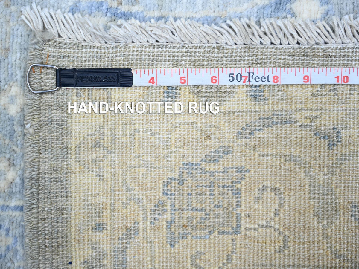Peshawar Oushak hand-knotted wool rug in Gray & Ivory, 4' x 5'9" — SKU O073115 (view 6)