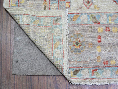 Beige 6'0" x 9'0" Oushak And Peshawar Hand knotted Wool Rug - Sku: O073143