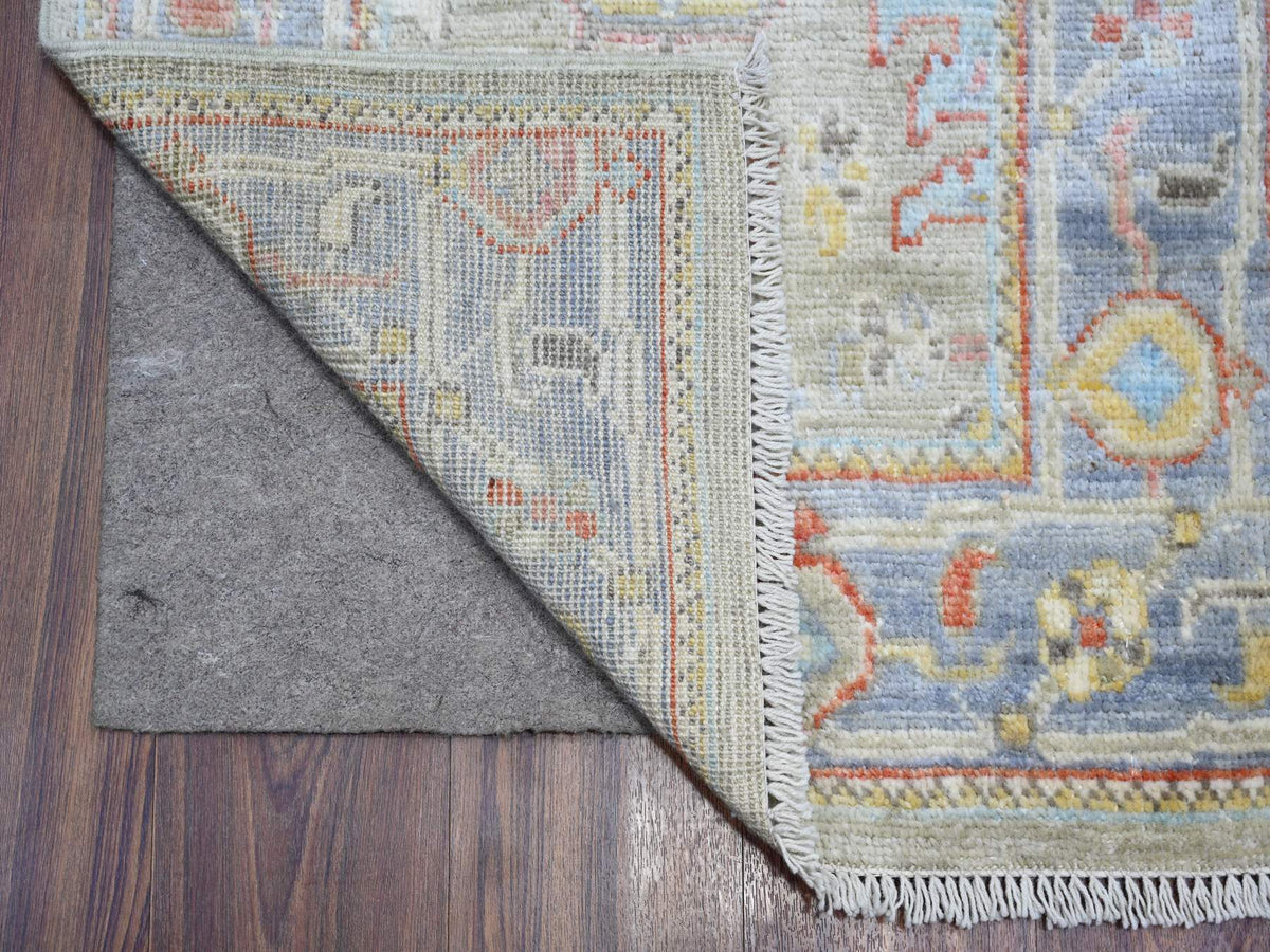 Oushak Oushak hand-knotted wool runner in Gray & Blue, 2'4" x 19'8" — SKU O073175 (view 2)