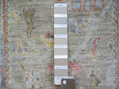 Oushak Oushak hand-knotted wool runner in Gray & Blue, 2'4" x 19'8" — SKU O073175 (view 3)