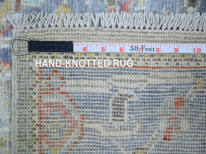 Oushak Oushak hand-knotted wool runner in Gray & Blue, 2'4" x 19'8" — SKU O073175 (view 6)