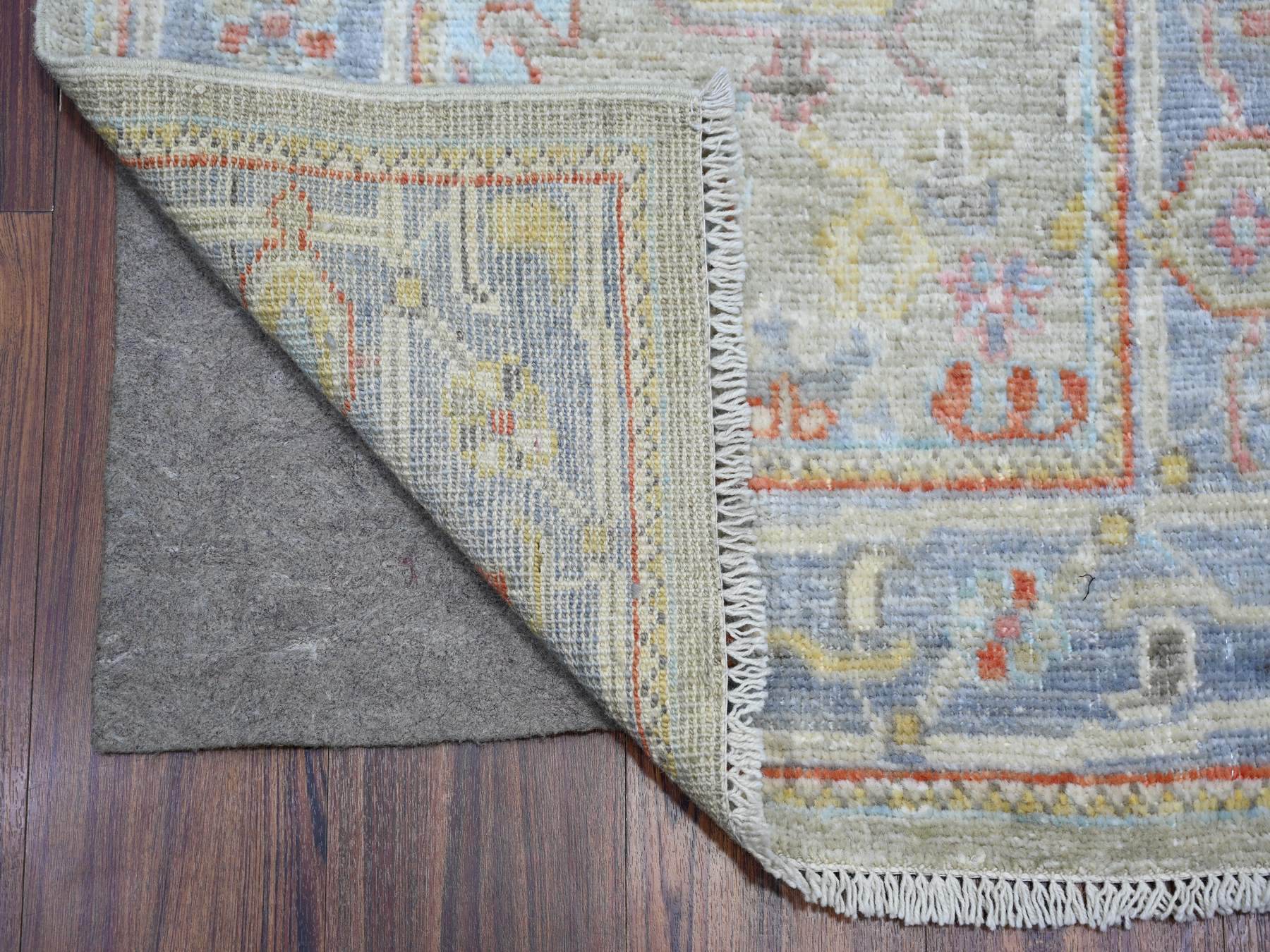Oushak Oushak hand-knotted wool runner in Gray & Blue, 2'6" x 19'8" — SKU O073179 (view 2)