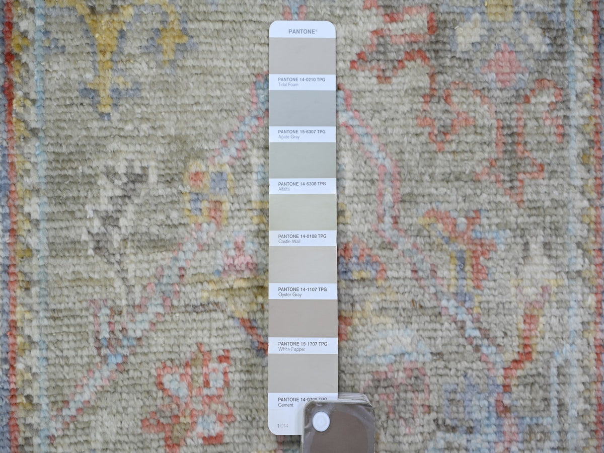 Oushak Oushak hand-knotted wool runner in Gray & Blue, 2'6" x 19'8" — SKU O073179 (view 3)