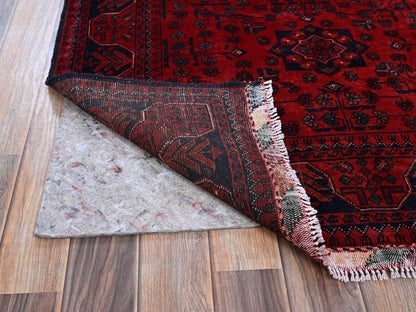 Tribal & Geometric hand-knotted wool rug in Red, 3'5" x 4'9" — SKU O0731 (view 3)