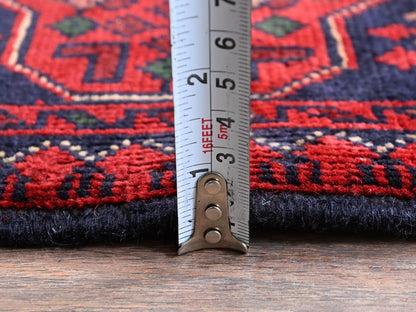 Tribal & Geometric hand-knotted wool rug in Red, 3'5" x 4'9" — SKU O0731 (view 6)