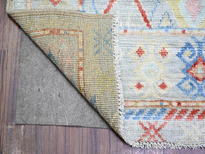 Grey 6'1" x 8'10" Tribal & Geometric Hand knotted Wool Rug - Sku: O073261
