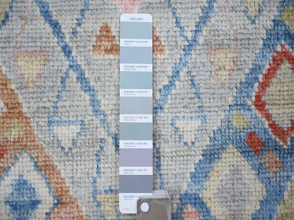 Grey 6'1" x 8'10" Tribal & Geometric Hand knotted Wool Rug - Sku: O073261