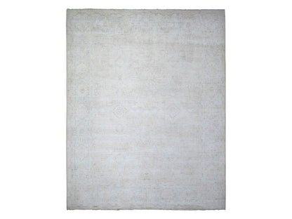 Peshawar Oushak hand-knotted wool rug in Ivory, 8' x 9'8" — SKU O073278