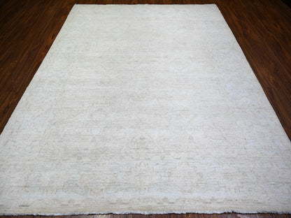 Peshawar Oushak hand-knotted wool rug in Ivory, 8' x 9'8" — SKU O073278 (view 2)