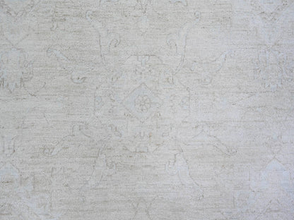 Peshawar Oushak hand-knotted wool rug in Ivory, 8' x 9'8" — SKU O073278 (view 8)