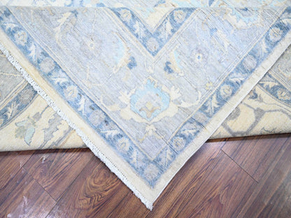 Heriz Oushak hand-knotted wool rug in Ivory & Gray, 7'10" x 9'7" — SKU O073279 (view 6)