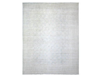 Peshawar Oushak hand-knotted wool rug in Gray, 11'9" x 14'3" — SKU O073280