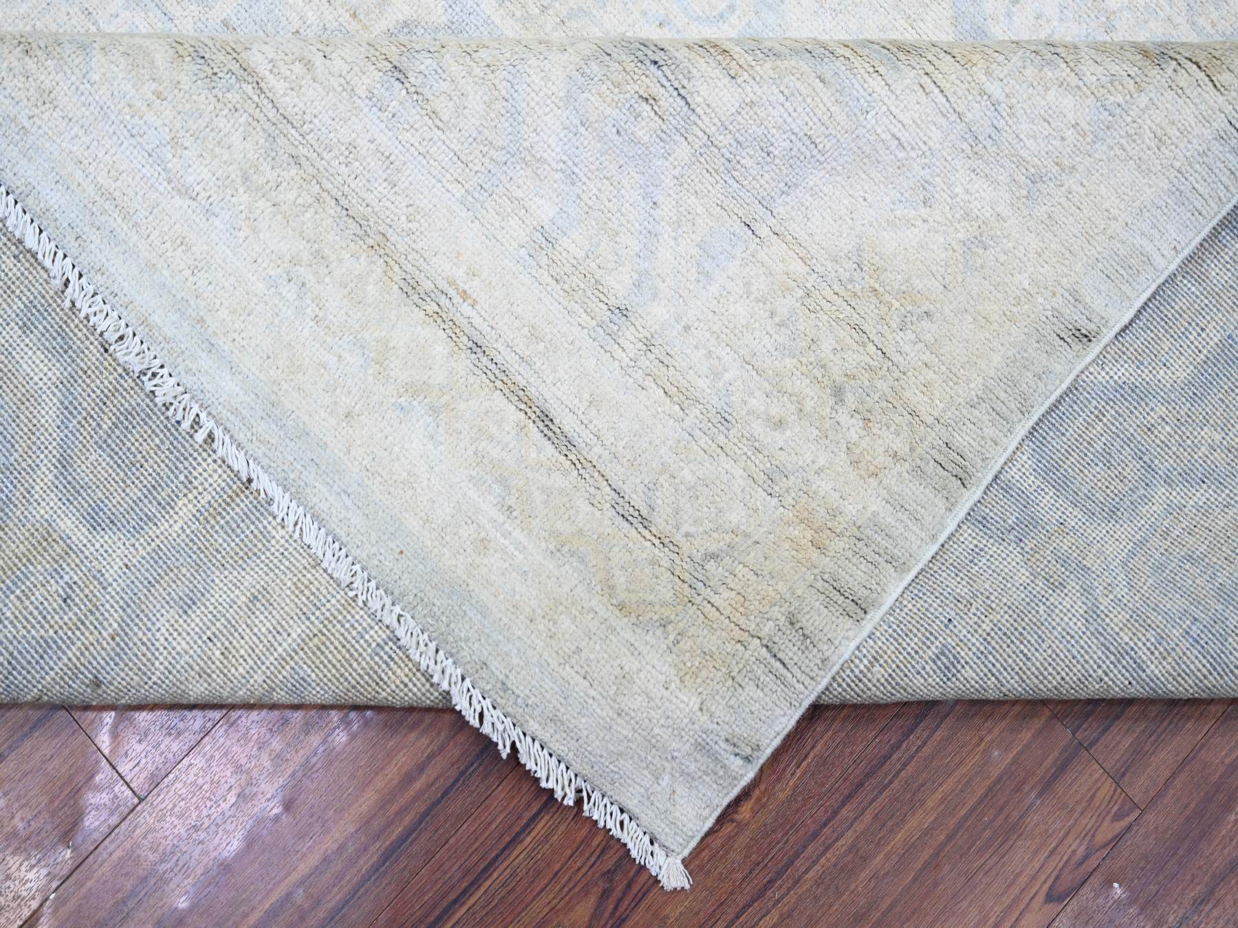 Peshawar Oushak hand-knotted wool rug in Gray, 11'9" x 14'3" — SKU O073280 (view 6)
