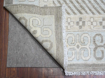 Khotan Khotan hand-knotted wool rug in Gray & Ivory, 11'2" x 14'3" — SKU O073281 (view 4)