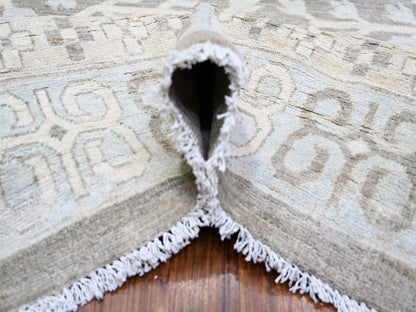 Khotan Khotan hand-knotted wool rug in Gray & Ivory, 11'2" x 14'3" — SKU O073281 (view 5)