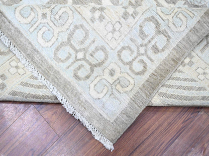 Khotan Khotan hand-knotted wool rug in Gray & Ivory, 11'2" x 14'3" — SKU O073281 (view 6)