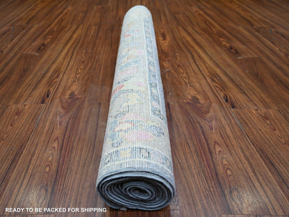 Oushak Oushak hand-knotted wool runner in Gray, 4' x 11'7" — SKU O073296 (view 4)