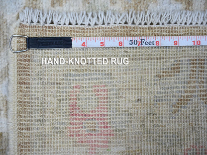 Brown 2'9" x 19'0" Oushak / Peshawar Hand knotted Wool Rug - Sku: O073305