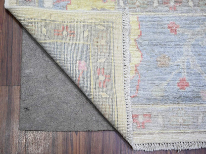 Oushak Oushak hand-knotted wool rug in Ivory & Blue, 8'10" x 11'8" — SKU O073360 (view 4)