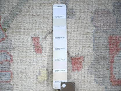 Oushak Oushak hand-knotted wool rug in Ivory & Blue, 8'10" x 11'8" — SKU O073360 (view 7)