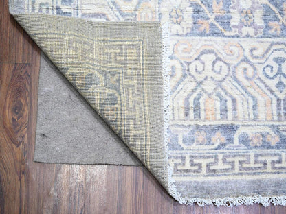Grey 10'0" x 14'1" Oushak And Peshawar Hand knotted Wool Rug - Sku: O073397