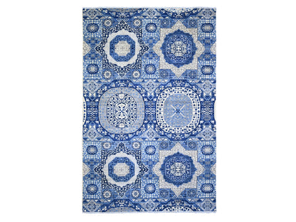 Peshawar Oushak hand-knotted wool rug in Blue, 5'7" x 9'2", SKU O073407