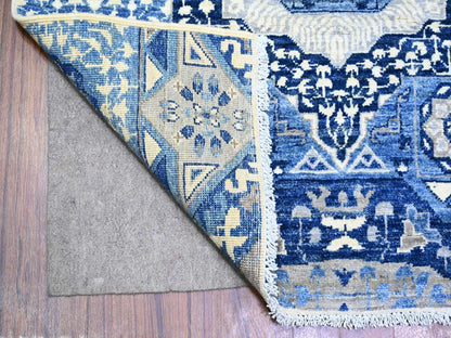 Peshawar Oushak hand-knotted wool rug in Blue, 5'7" x 9'2", SKU O073407 (view 3)