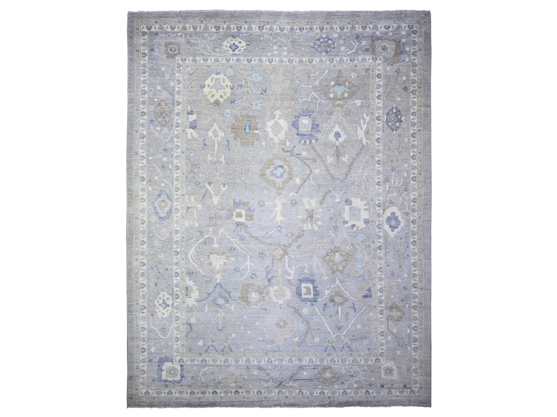 Oushak Oushak hand-knotted wool rug in Gray, 12' x 15'6" — SKU O073447