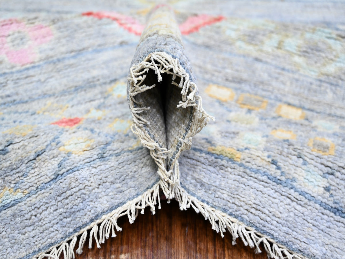 Tribal & Geometric hand-knotted wool rug in Gray, 8'2" x 9'8" — SKU O073527 (view 5)